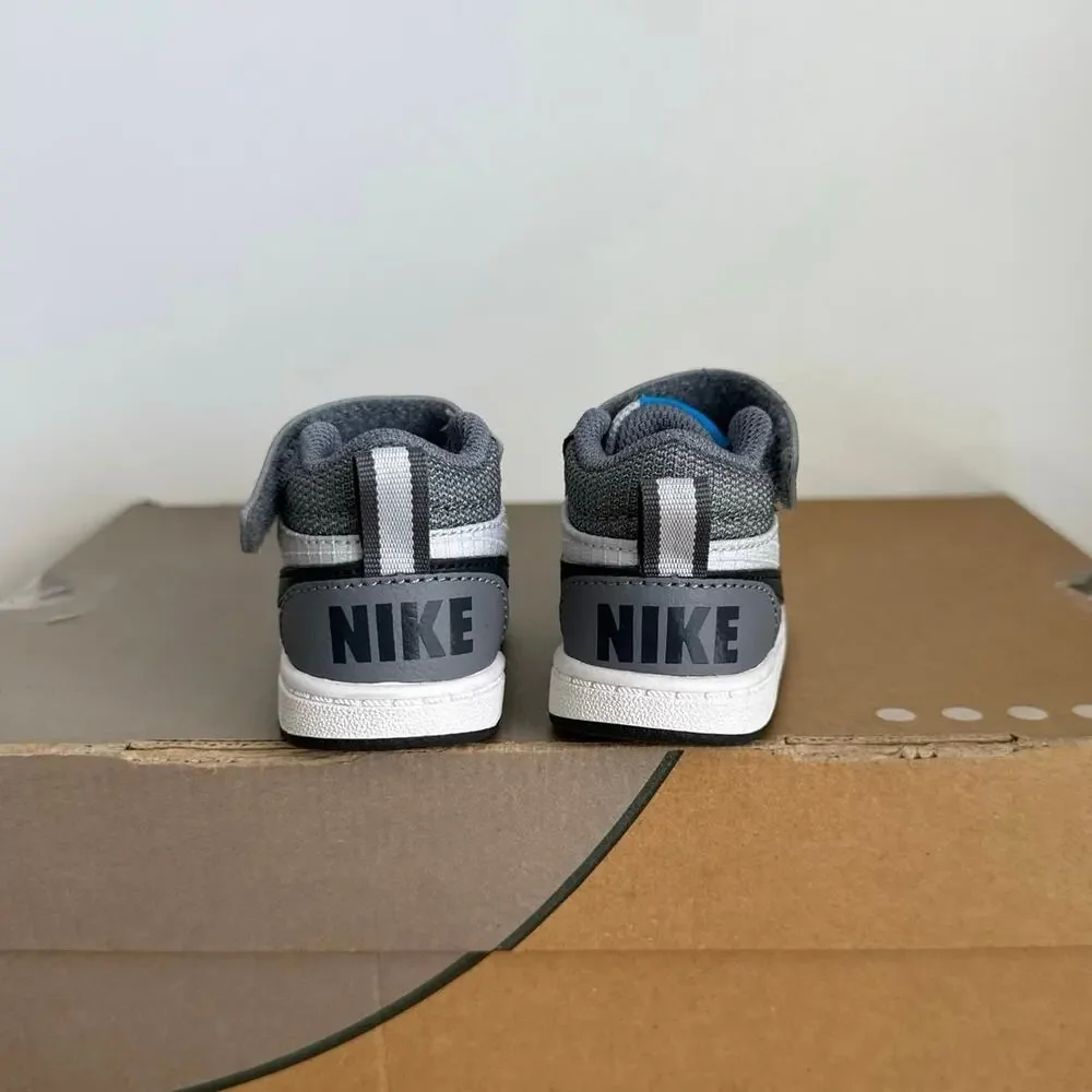 Nike Court Borough Grey/White Baby Sneakers- SZ 2 C